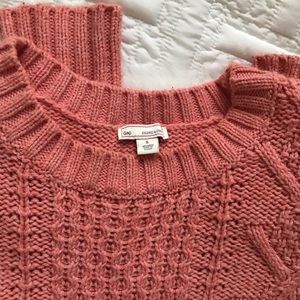 Peach colored Gap sweater